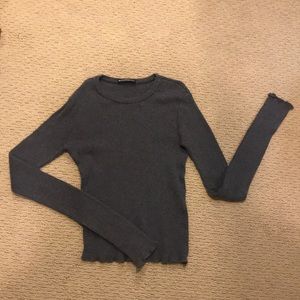 Brandy Melville tight gray long sleeve